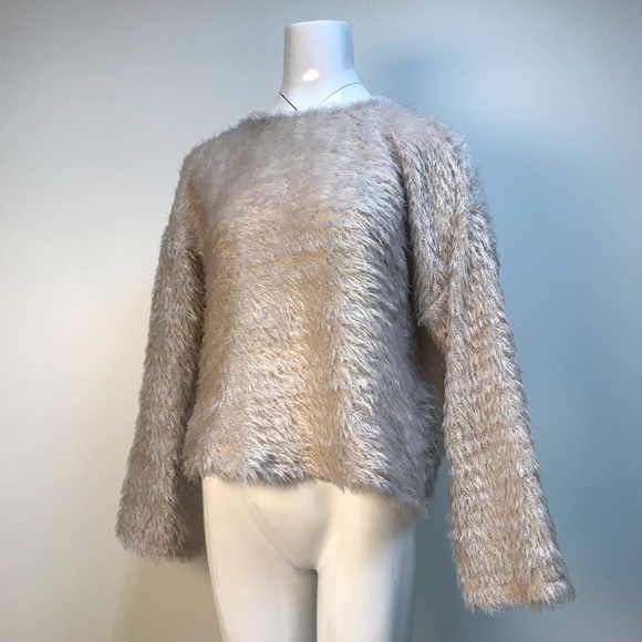 Zara Sweaters - Zara Trafaluc cream fluffy white sweater